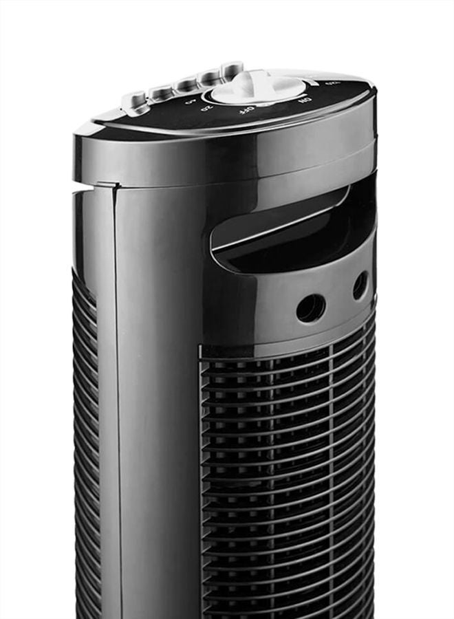 BLACK+DECKER Tower Fan with 3 Speed Settings, 50W 65° Oscillation, Quiet Operation, Portable Design with Carry Handle, 120-Min Timer, Adjustable Airflow for Home or Travel TF50-B5 Black - Image 4