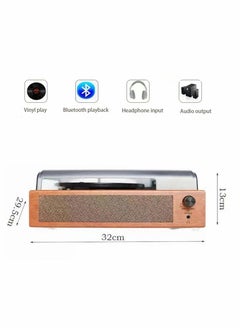 Berma Baby Portable Gramophone Vinyl Record Player Vintage Turntable Phonograph with Built-in Stereo Speakers Bluetooth  - Image 3
