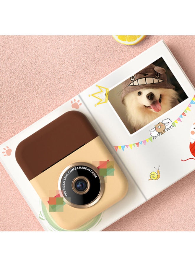 Polo Camera Thermal Printing Children's Camera Front And Rear Dual Camera Polo 2.4 Inch IPS HD Screen-Color:Printing Paper