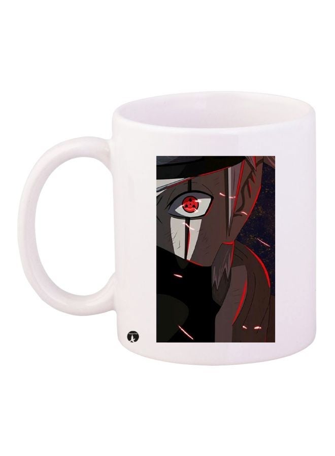 RYN Kakashi The Copy Ninja Printed Coffee Mug White/Black/Brown 11ounce