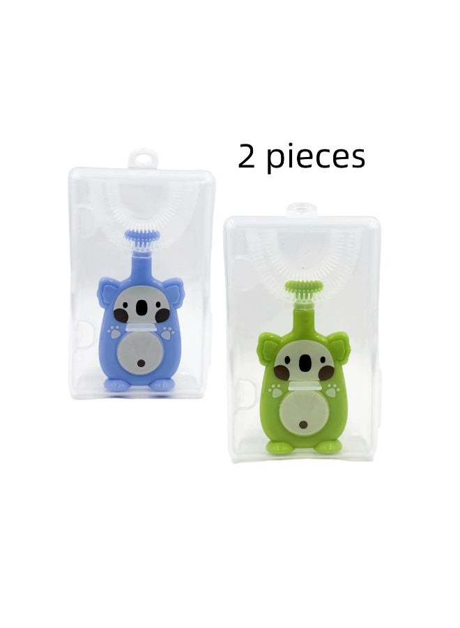 2-Pack U-Shaped Baby Toothbrush – Soft Silicone Chewable Toothbrush for Infants & Toddlers – BPA-Free, Easy-to-Use Training Toothbrush for Oral Care  - Image 1