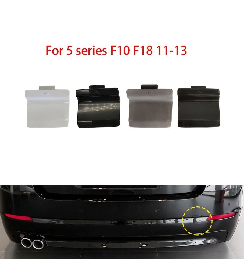 Silvery Tow Eye Hook Cap Cover For BMW 5 Series F10 F18 Rear Bumper 51127240133 - Image 1