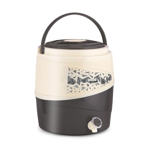 Trueware ICE Berg 12 Insulated Water Jug, 10 litres | Grey | PU Insulated | Food Grade | Easy to Carry | BPA Free | Ideal for Travel | Picnic | Homes | Office | Shops | Clinics - Image 1