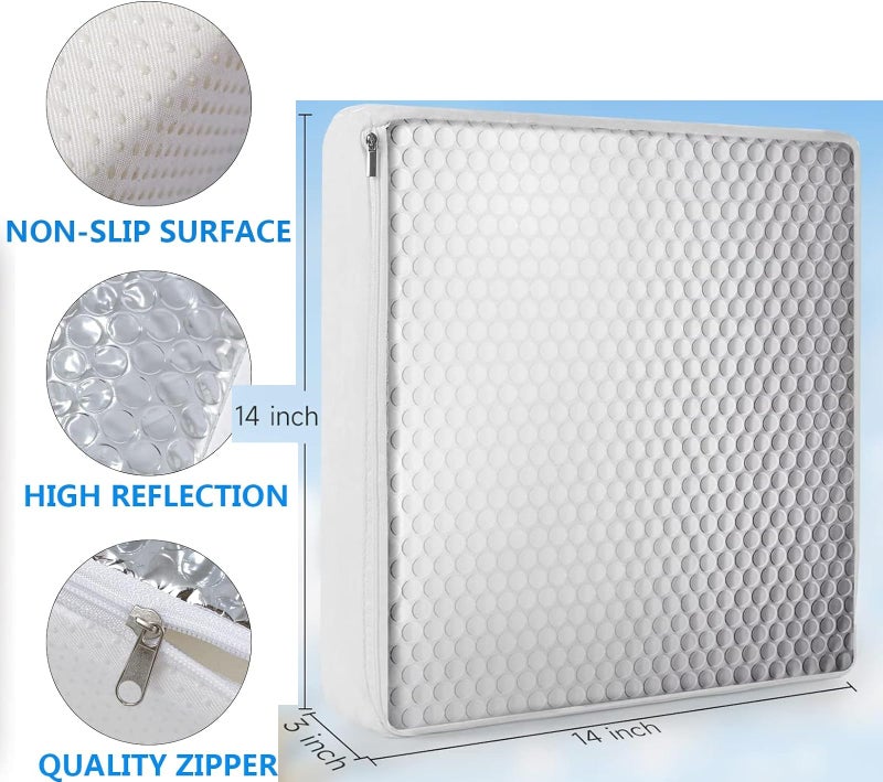 Generic Peaoop 1 Pack RV Vent Insulator RV Skylight Cover with Reflective Surface Universal Camper Skylight Shade for Vent Inside Camper Trailer (1 Pack 14 * 14 * 3")  - Image 2