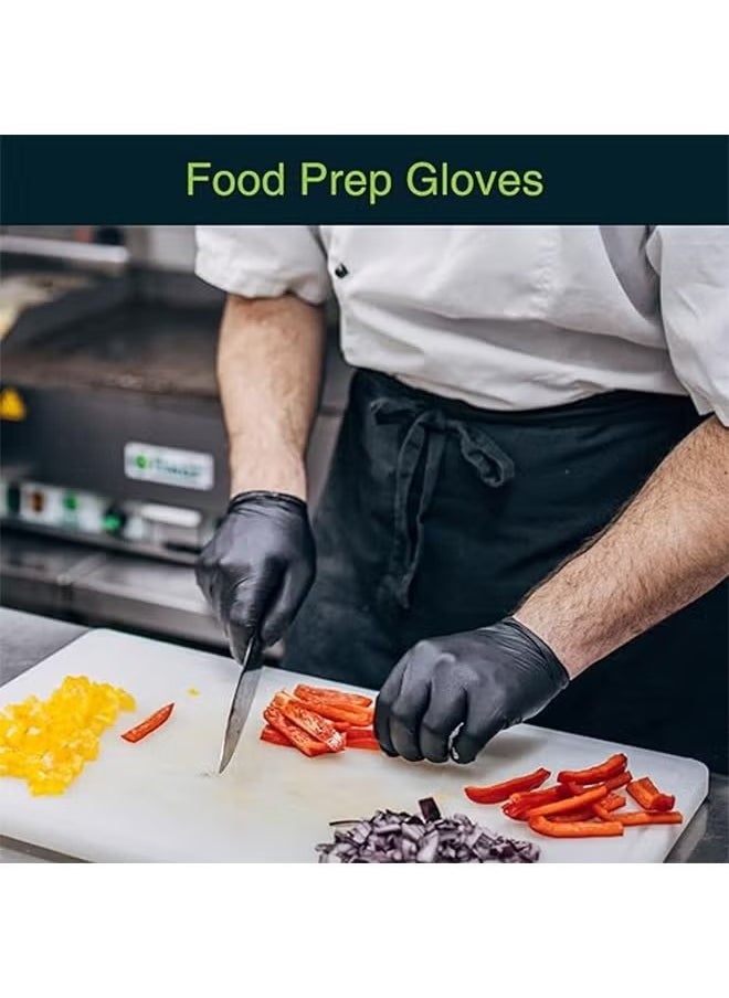 Generic 30 Pieces Disposable Black Nitrile Gloves Extra Thick Powder and Latex Free Rubber Gloves Surgical Medical Exam Gloves Food Safe Cooking Gloves Vegetable Was  - Image 4