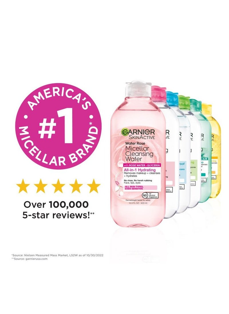 Garnier - Micellar Rose Water Face Cleanser & Glow Make-up Remover - 700ml - Image 1