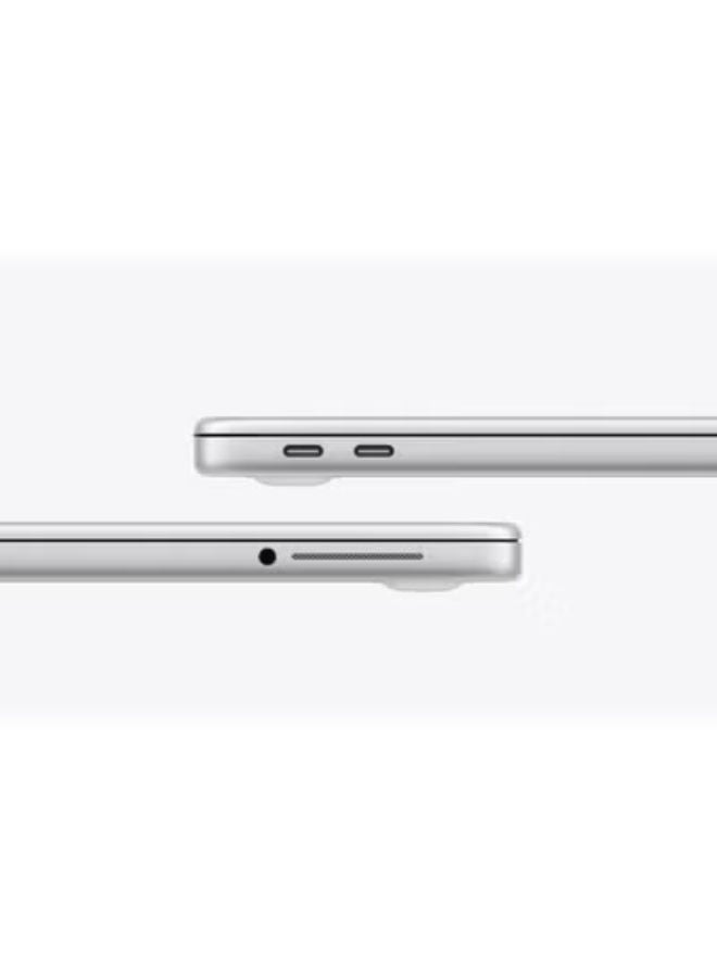ابل  لابتوب ماك بوك نيو MHFA4AB/A بشاشة 13 بوصة بدقة 2K ومعالج A18 Pro سداسي النواة ومعالج رسومات خماسي النواة وذاكرة وصول عشوائي 8 جيجابايت وقرص SSD بسعة 256 جيجابايت وبطاقة رسومات مدمجة ولوحة مفاتيح إنجليزية/عربية مع ماوس أبل ماجيك ماوس (منفذ USB-C) - سطح أبيض متعدد اللمس (2024) - متوفر في المخزون الرسمي الإنجليزية/العربية silver - Image 2