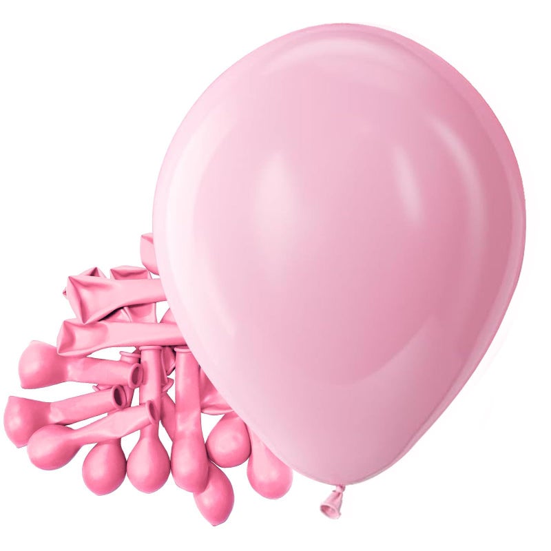 Bezente Pastel Pink Latex Party Balloons - 150 Pack 5 inch Round Helium Light Pink Small Bridal Pink Balloons for Gender Reveal Bridal Shower Birthday Wedding Anniversary Party Decoration - Image 1