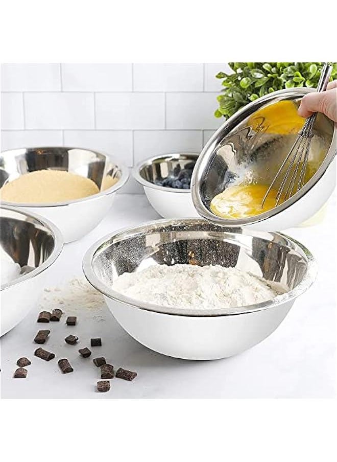 5 Set of Stainless Steel Mixing Bowls  Versatile Salad Bowl Set with EasyGrip and Stability Design Ideal for Cooking Baking and Prepping Easy to Clean and Maintain - pzsku/ZDABA0AE3249E4637C389Z/45/_/1730858692/2a609f82-bac8-42c1-ac82-5c6cede943cd