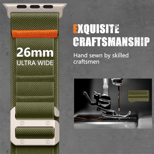 Bandletic Compatible with Apple Watch Bands 44mm Men Women, Wide Soft Stretchy Loop Sport Bands with G-Hook for iWatch 49mm(Ultra 3/2/1),46mm(11/10),45mm(9/8/7),44mm(SE3/SE2/SE/6/5/4),42mm(3/2/1) - Image 5