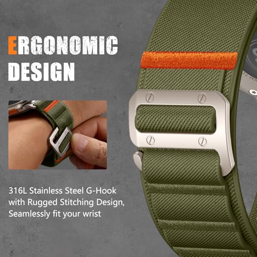 Bandletic Compatible with Apple Watch Bands 44mm Men Women, Wide Soft Stretchy Loop Sport Bands with G-Hook for iWatch 49mm(Ultra 3/2/1),46mm(11/10),45mm(9/8/7),44mm(SE3/SE2/SE/6/5/4),42mm(3/2/1) - Image 2