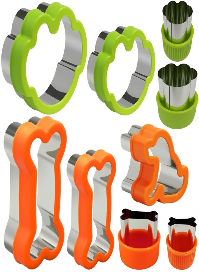 VTUGP Dog Cookie Cutter Set, 9 Pieces - Bone, Paw Print, Puppy Shape Cookie Mold, Stainless Steel Dog Treats Biscuit Cutters with Plastic Cover, Assorted Sizes - Image 1