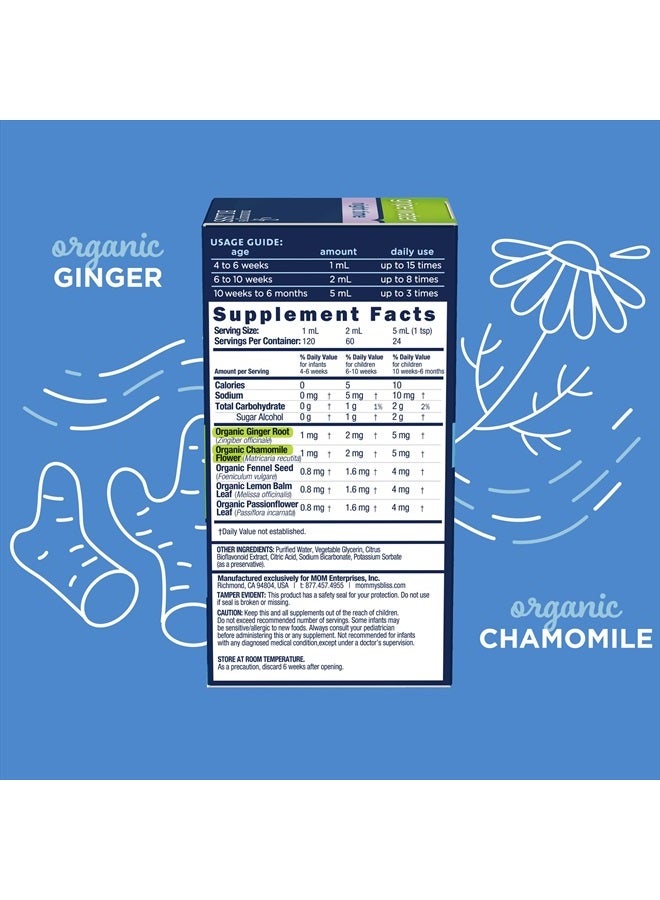 Mommy's Bliss Gripe Water Night Time, Relieves Stomach Discomfort From Gas, Colic, Fussiness, & Hiccups, Gentle & Safe, For Infants Age 1 Month+, 4 Fl Oz (Pack of 2) - Image 2