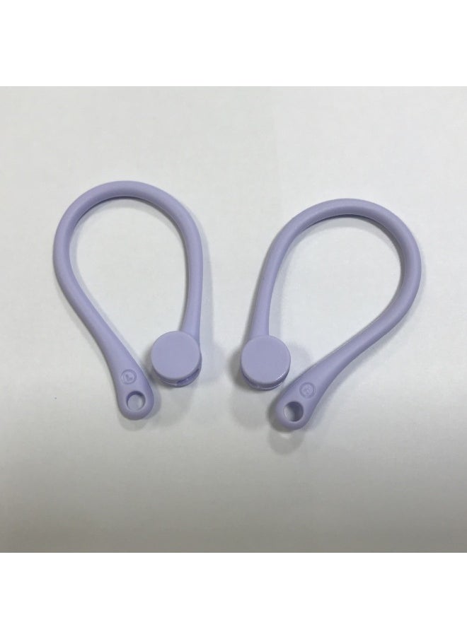 Generic - Suitable For Apple Airpods Ear Hook Sports Anti-lost Anti-drop TPU Hook Popular Bluetooth Headset Accessories-Color:Purple - Image 1