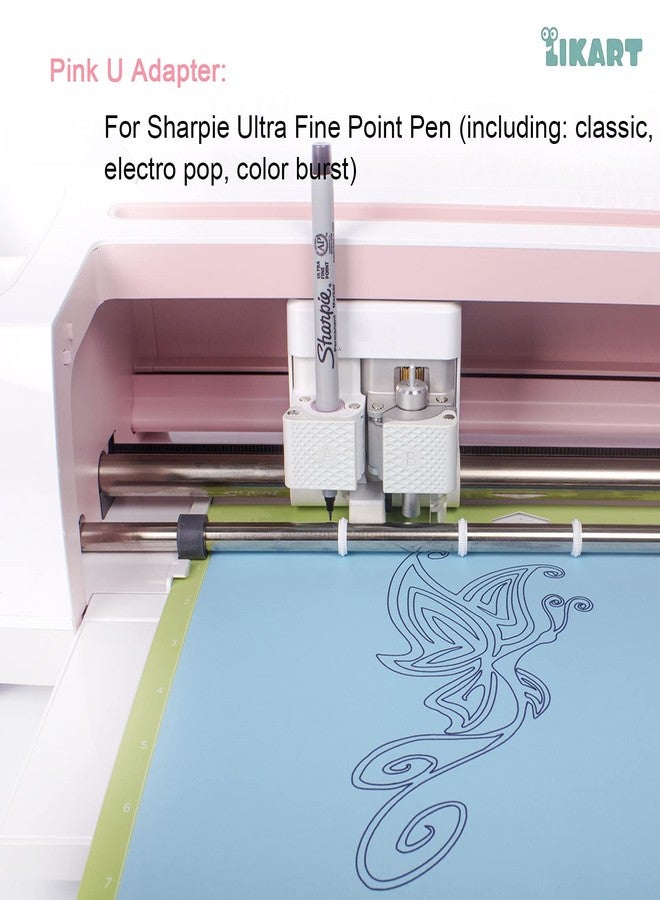 LIKART مجموعة محولات أقلام لأجهزة Cricut Maker 4/3/Maker/Explore 3/Air 2/Air، عبوة من 6 قطع، متوافقة مع أقلام التحديد الدائمة من Sharpie/أقلام التحديد الدائمة من Sharpie/أقلام التحديد ذات الرأس اللبادي من Sharpie، أقلام تحديد ذات رأس لبادي رفيع (0.4 مم) - Image 5
