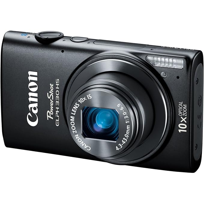 كانون كاميرا PowerShot ELPH 330 الرقمية بدقة 12.1 ميجابكسل مع تقريب بصري مثبت للصورة 10x وشاشة LCD مقاس 3 بوصات (أسود) - Image 4