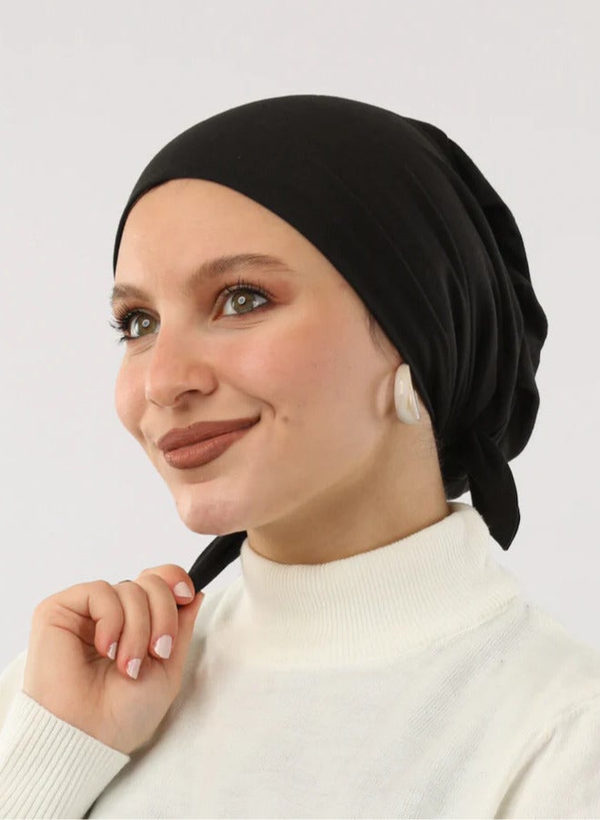 Soft Cotton Lycra Gel Bandana with Front Tie - Oversized - Solid Colors - Image 3