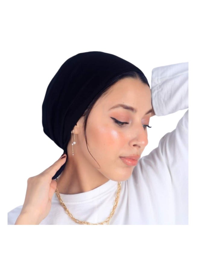 Soft Cotton Lycra Gel Bandana with Front Tie - Oversized - Solid Colors - Image 2