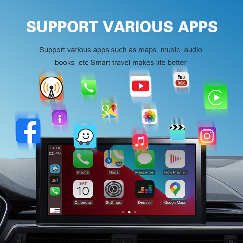 صندوق CarPlay من الأسلكي إلى اللاسلكي / محول Android Auto من الأسلكي إلى اللاسلكي للسيارة / محول CarPlay قابل للتوصيل والتشغيل العام للسيارة / قطعة إكسسوары ترفيهية للسيارة - Image 5