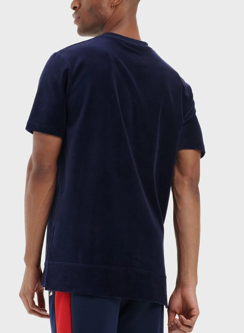 FILA Armstrong Velour Badge T-Shirt