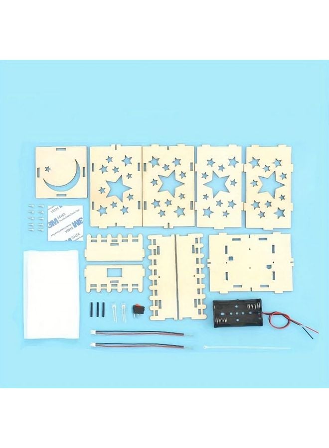 XKD Wooden Puzzle Model DIY Starry Sky Light Educational STEAM Toy Medium Difficulty Hand Eye Training Gift - Image 5