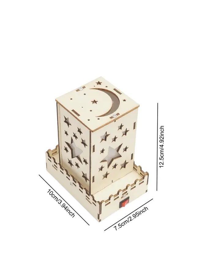 XKD Wooden Puzzle Model DIY Starry Sky Light Educational STEAM Toy Medium Difficulty Hand Eye Training Gift - Image 1