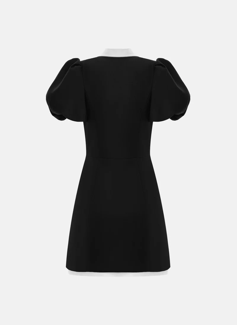 Lichi Vintage-style mini dress with puff sleeves