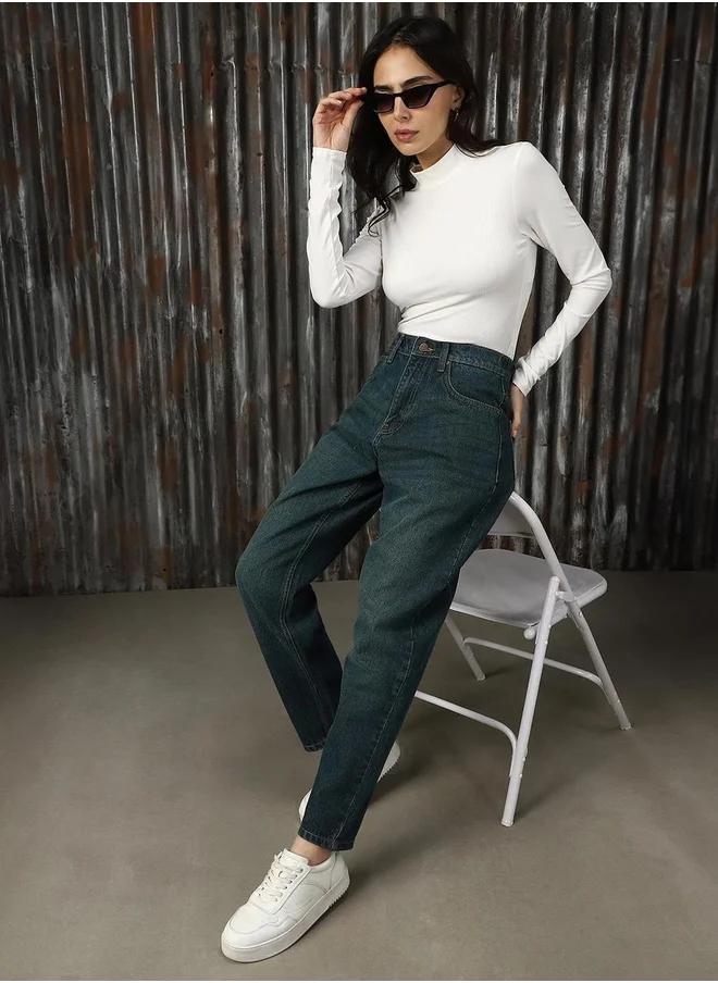 هاي ستار High Rise Faded Regular Fit Jeans