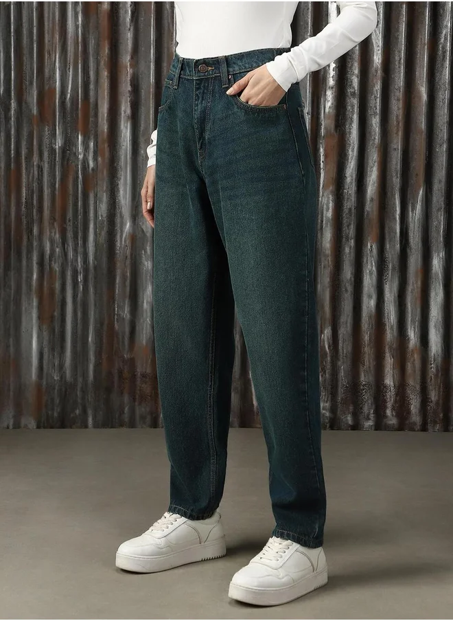 هاي ستار High Rise Faded Regular Fit Jeans