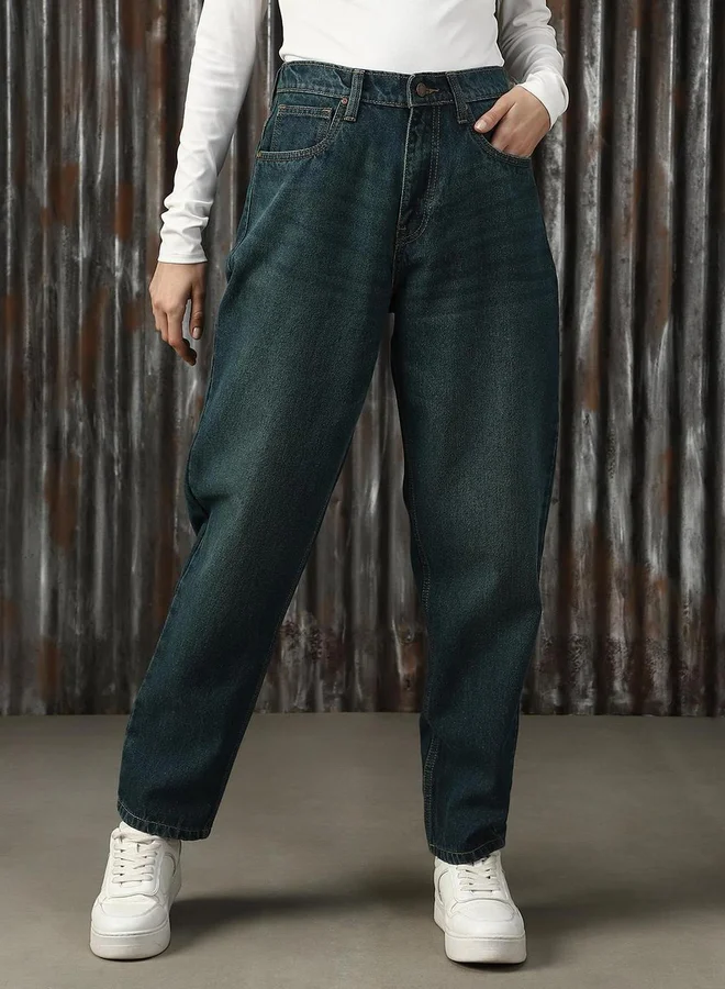 HIGH STAR High Rise Faded Regular Fit Jeans