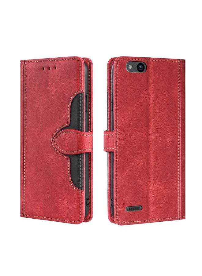 HuHa Case Cover For ZTE Tempo X/Vantage/Z839/N9137 Stitching Skin Feel Magnetic Buckle Horizontal Flip PU Leather Case(Red) 