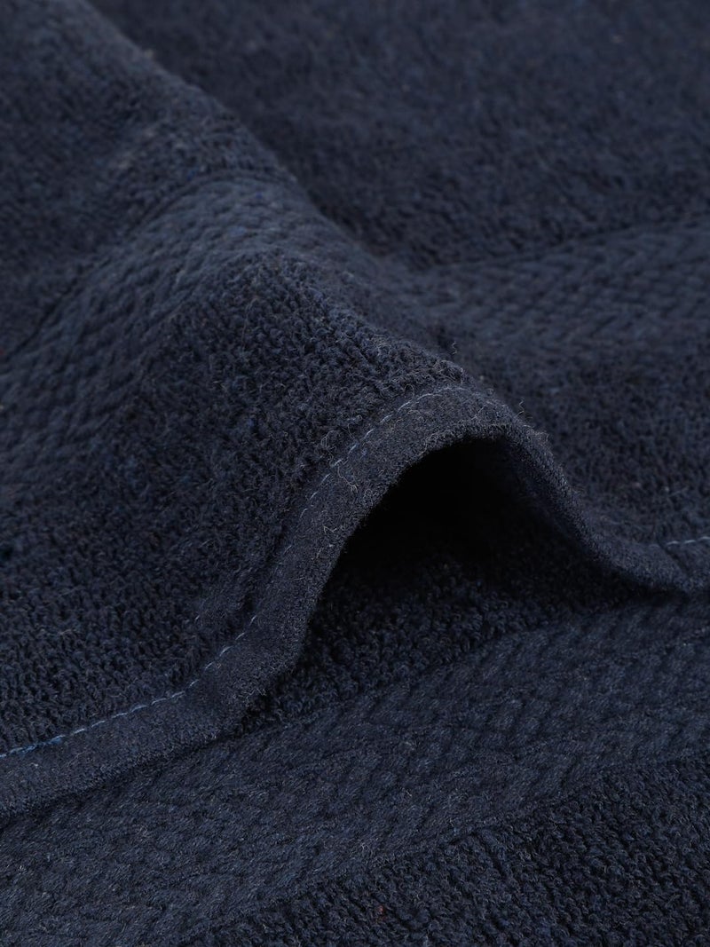 CREEVA Classic Cotton Hand Towel Set of 2 | Luxurious 545 GSM | 60 x 40 cm - Deep Navy - Image 5