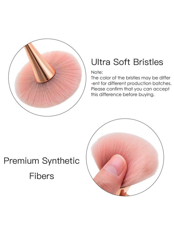 Jutoe Super Large Mineral Powder Brush, Bronzer Kabuki Makeup Brush, Soft Fluffy Foundation Brush, Professional Powder Brush and Blush Brush for Daily Makeup (Grade colour) - Image 3