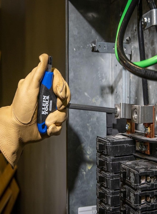 كلاين تولز مجموعة مفاتيح سداسية من Klein Tools JTH68MB، مقبض على شكل حرف T بطرف كروي متري، مفتاح سداسي ألين مع شفرات 6 بوصات، حامل متضمن، 8 قطع - Image 3