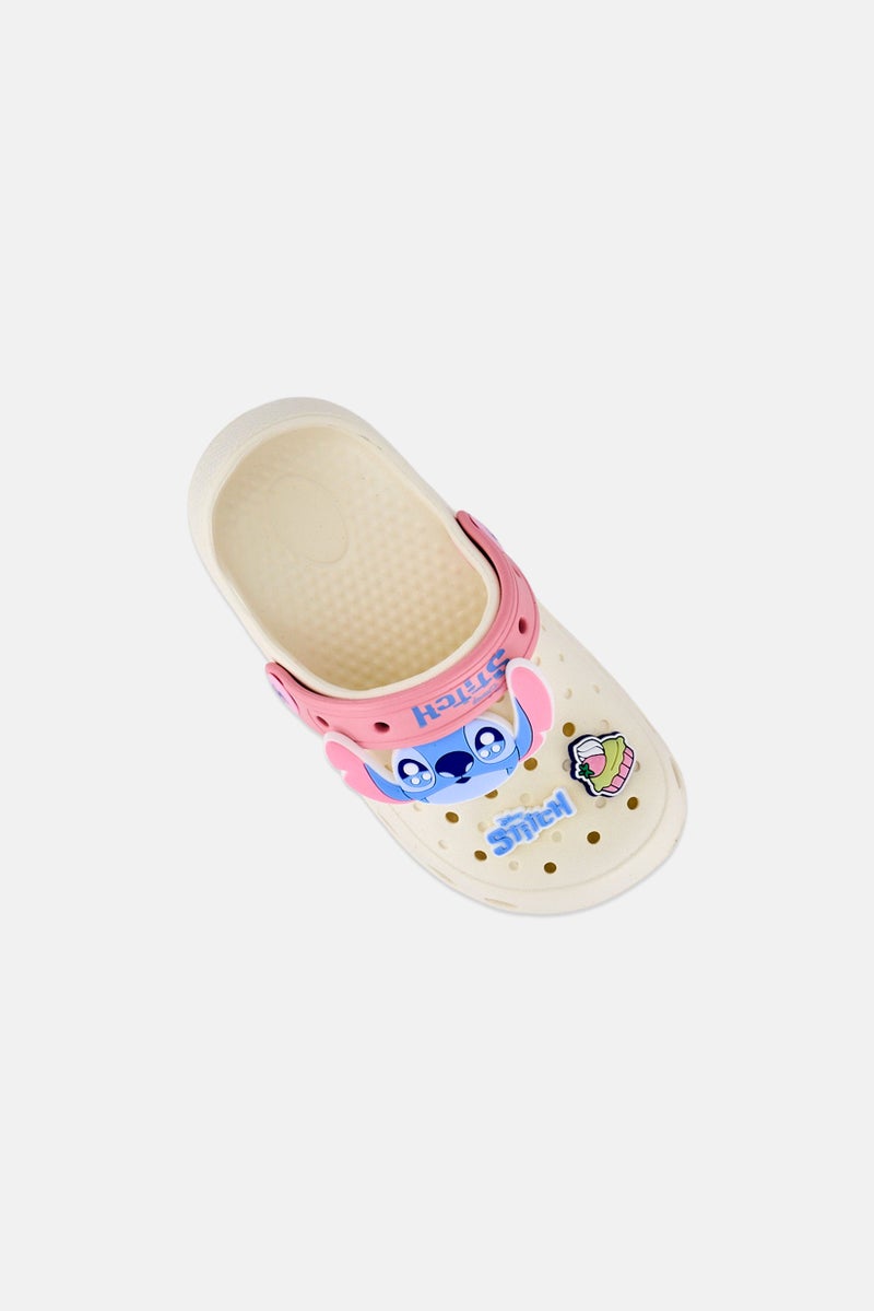 Disney Toddlers Girl Stitch Slip on Clogs, White - Image 4