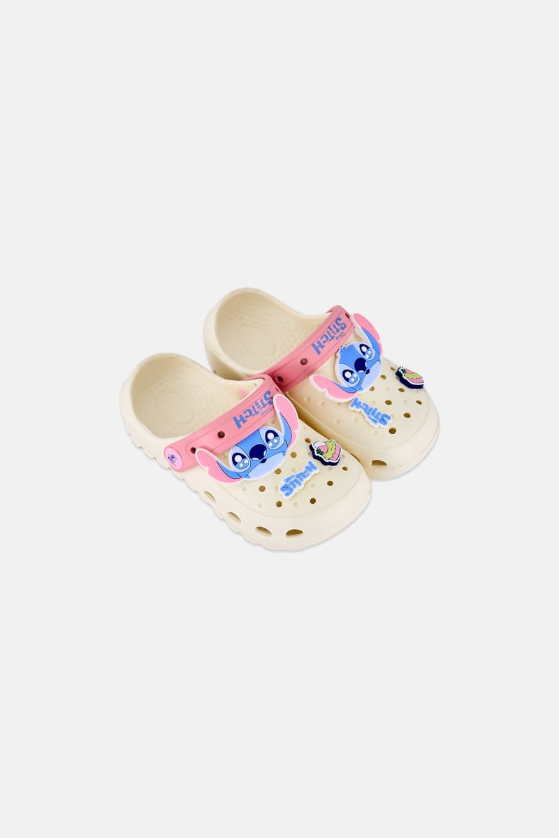 Disney Toddlers Girl Stitch Slip on Clogs, White - Image 2