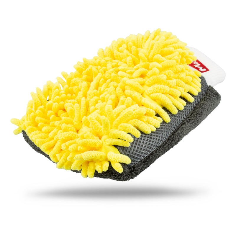 Maxshine Professional Microfiber Car Wash Mitt  Chenille Yellow  HighEfficiency Wash Mitt for Car SUV Truck Boat RV Washing  Auto Detailing Accessories