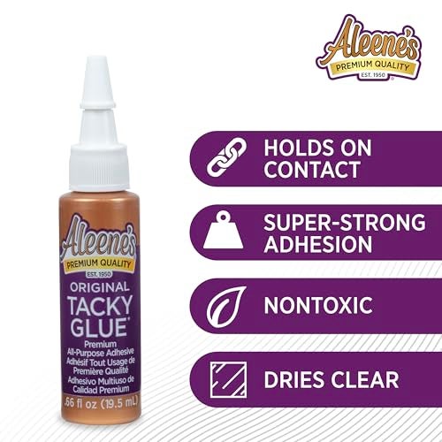 Aleene's Original Tacky Glue Mini-Bottle, All Purpose Adhesive, Perfect for Crafts and DIY Projects, Dries Fast and Clear, .66 fl oz 18-Pack - Image 3