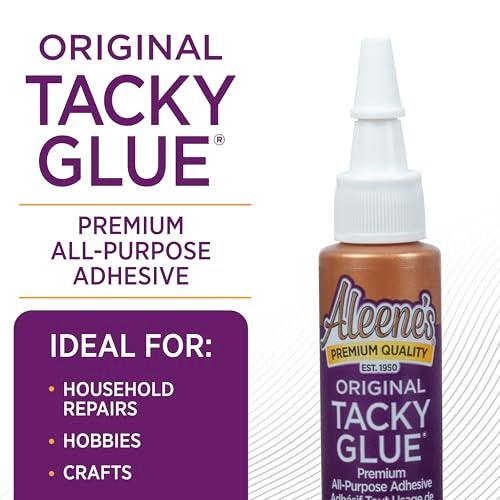 Aleene's Original Tacky Glue Mini-Bottle, All Purpose Adhesive, Perfect for Crafts and DIY Projects, Dries Fast and Clear, .66 fl oz 18-Pack - Image 2