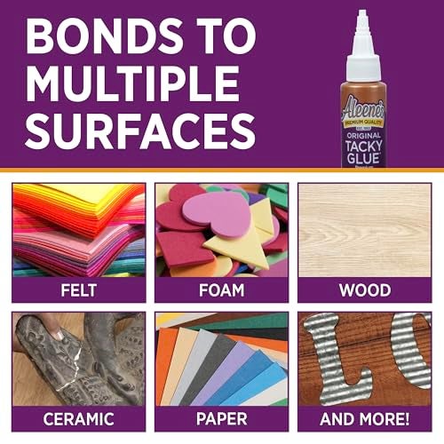 Aleene's Original Tacky Glue Mini-Bottle, All Purpose Adhesive, Perfect for Crafts and DIY Projects, Dries Fast and Clear, .66 fl oz 18-Pack - Image 4