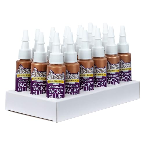 Aleene's Original Tacky Glue Mini-Bottle, All Purpose Adhesive, Perfect for Crafts and DIY Projects, Dries Fast and Clear, .66 fl oz 18-Pack - Image 1