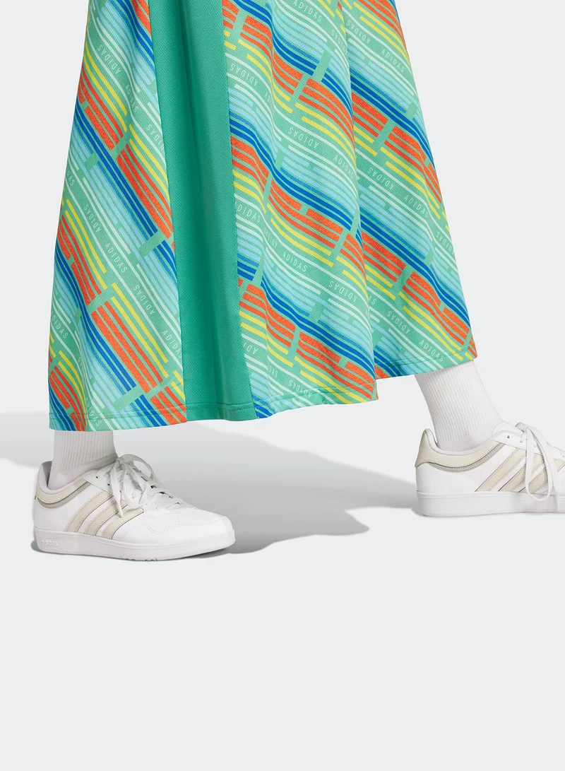 Adidas Striped Sleeveless Maxi Dress