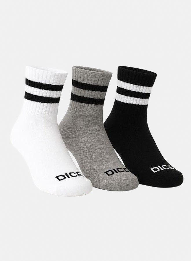 Dice Socks - Set Of (3) Half Soket High Quality 100% Cotton - Image 1