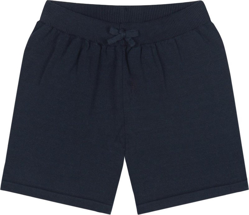 Antebies Navy Blue Striped Knitwear Shorts Set  - Image 4
