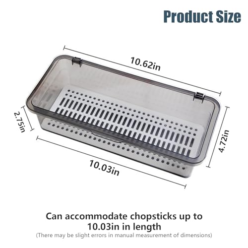 SUNSHNO 4PCS Flatware Tray with Lid and Drainer, Tableware Utensil and Cutlery Drawer Organizer with Lid Covered Silverware Tray to Keeps Your Cutlery Organized and Protected - Image 3