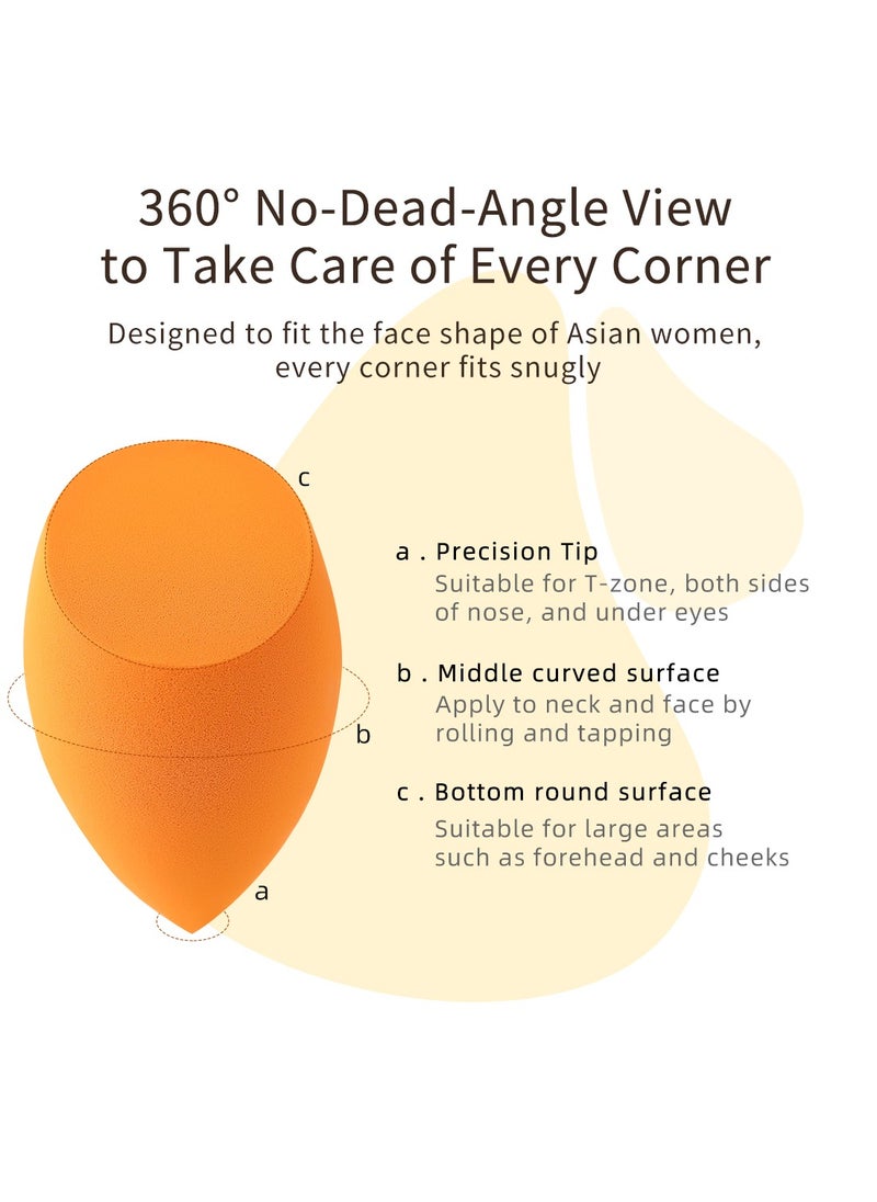 DUcare Beauty Blender, Makeup Blending Sponge with Angled & Rounded Sides For Concealer Or Foundation, Vegan & Cruelty-Free, 1 Piece  - Image 3
