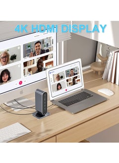 Y&D 12-in-1 USB C Docking Station Hub Dock Laptop Display Universal Port with 4K HDMI Monitor,100W PD,Ethernet,VGA,Audio,SD/TF,USB 3.0 Adapter for Windows Mac Computer  - Image 5