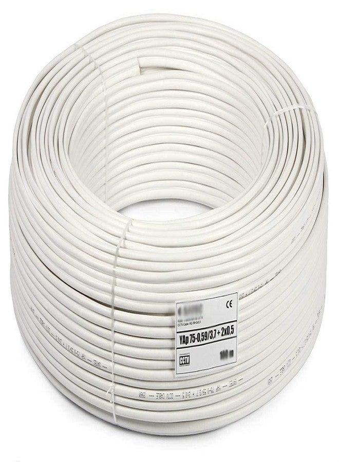 FebSmart Tubros Star 3+1 CCTV Cable 90m (100 Yards), Copper & Braided Alloy Wire, Power + Video + Mic Wire Combo for Surveillance Cameras, DVR, Outdoor & Indoor Use - Image 1