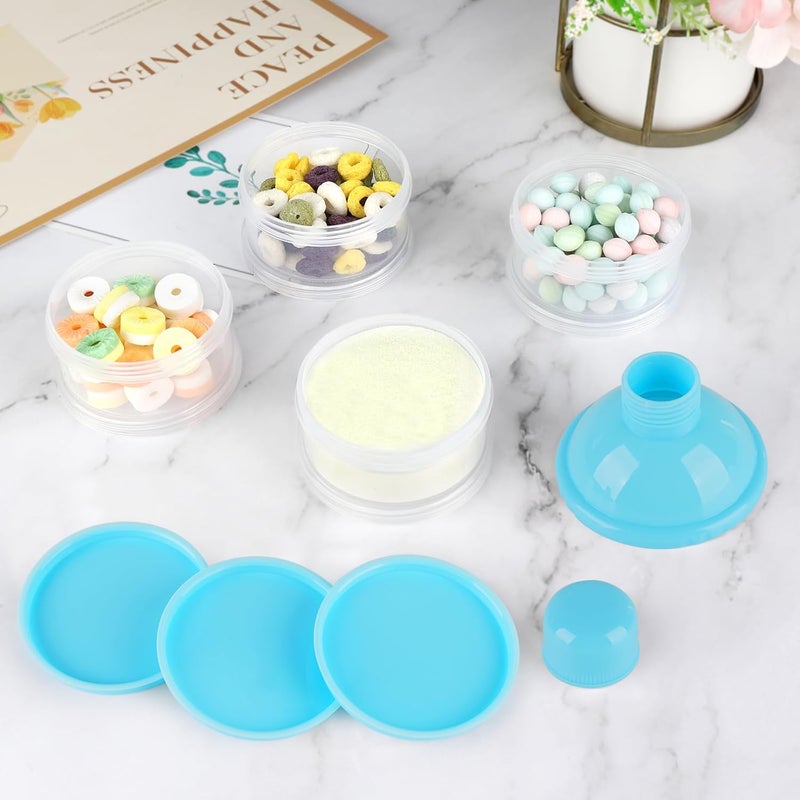 accmor Formula Dispenser On The Go, 4 Compartments Stackable Formula Container for Travel, Baby Milk Powder Kids Snack Container, BPA Free ﻿ - Image 3
