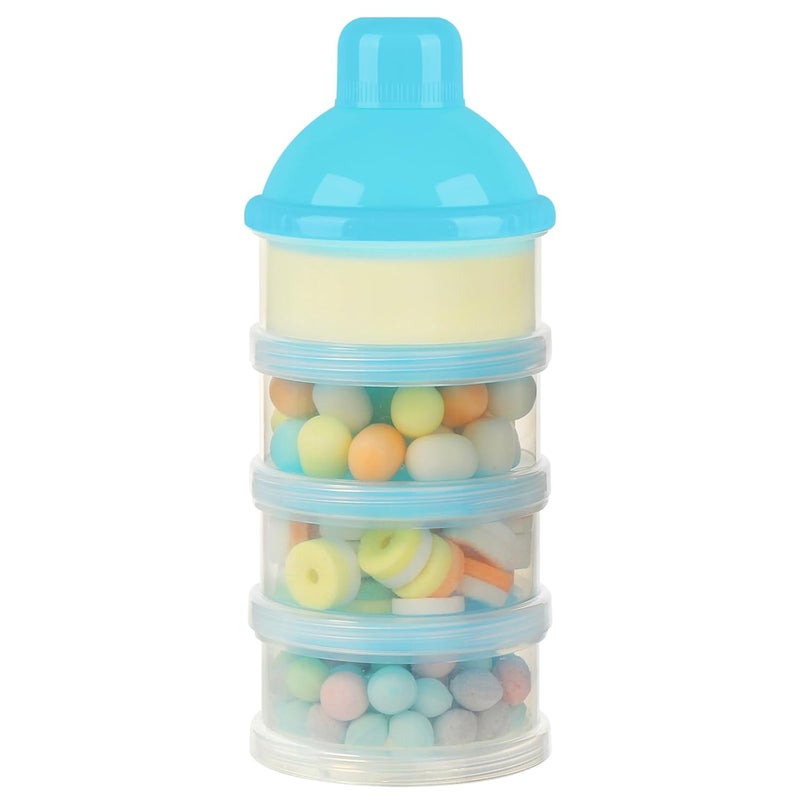 accmor Formula Dispenser On The Go, 4 Compartments Stackable Formula Container for Travel, Baby Milk Powder Kids Snack Container, BPA Free ﻿ - Image 4